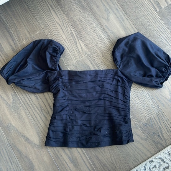 Reformation Tops - Black Reformation Bow Tie Blouse